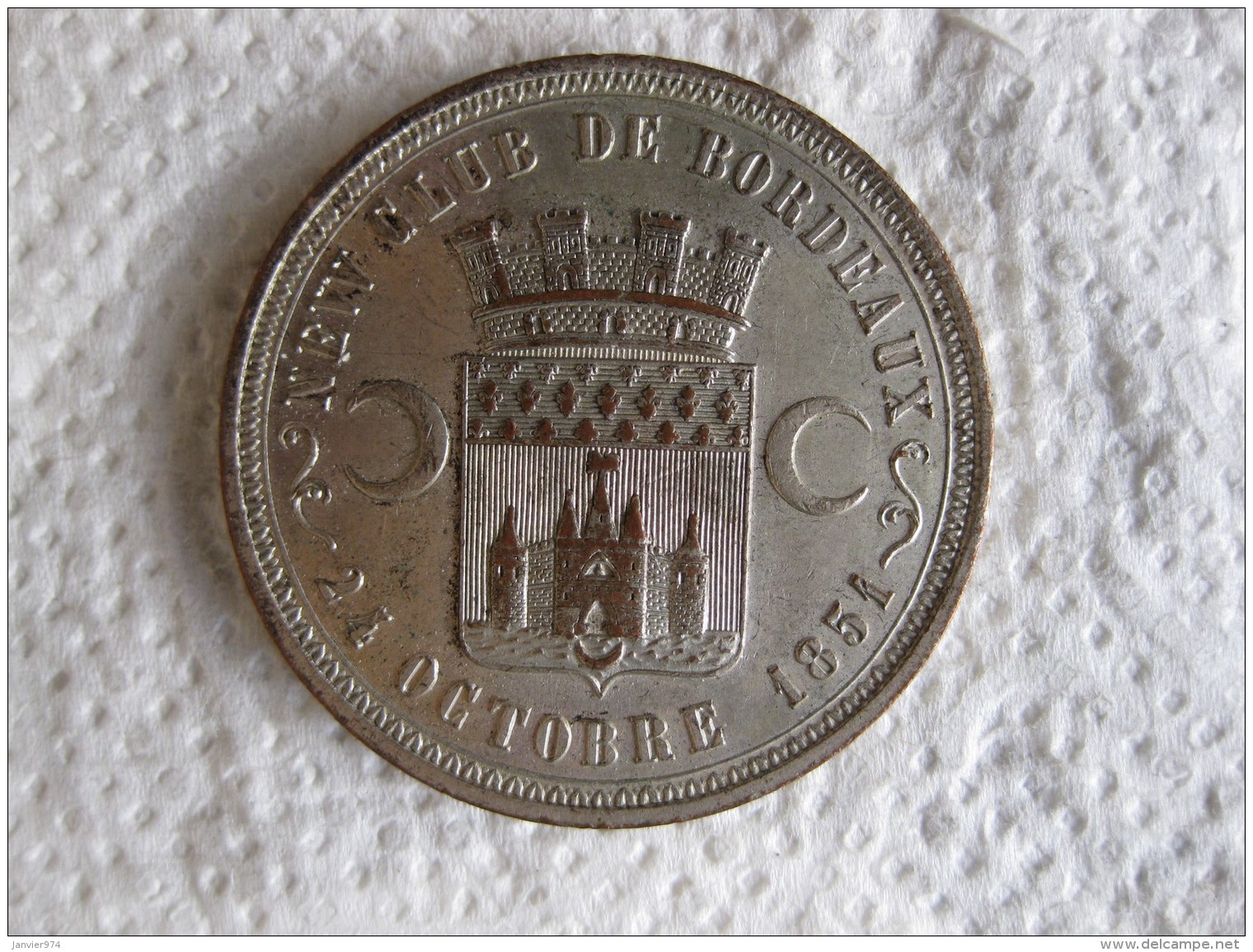 Médaille New Club De Bordeaux 1851. Société Des Steeple Chases 1857, Par Massonnet - Autres & Non Classés