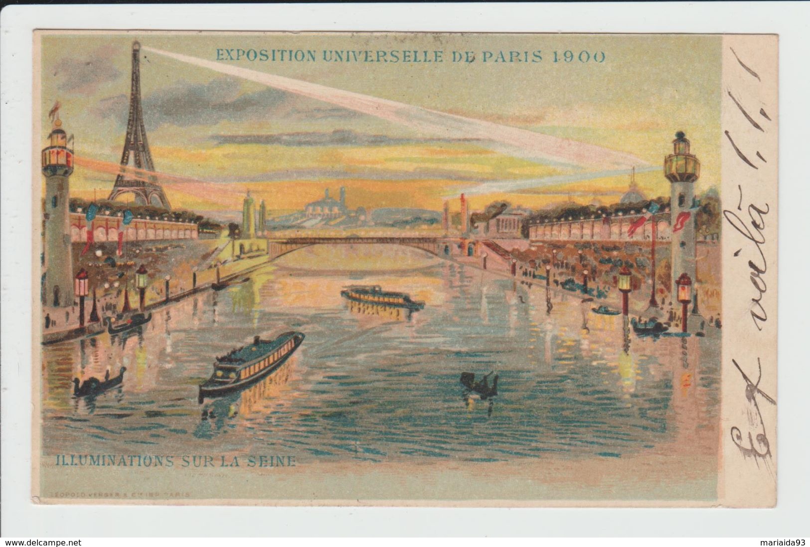 PARIS - SEINE - EXPOSITION UNIVERSELLE DE 1900 - ILLUMINATIONS SUR LA SEINE - Exhibitions