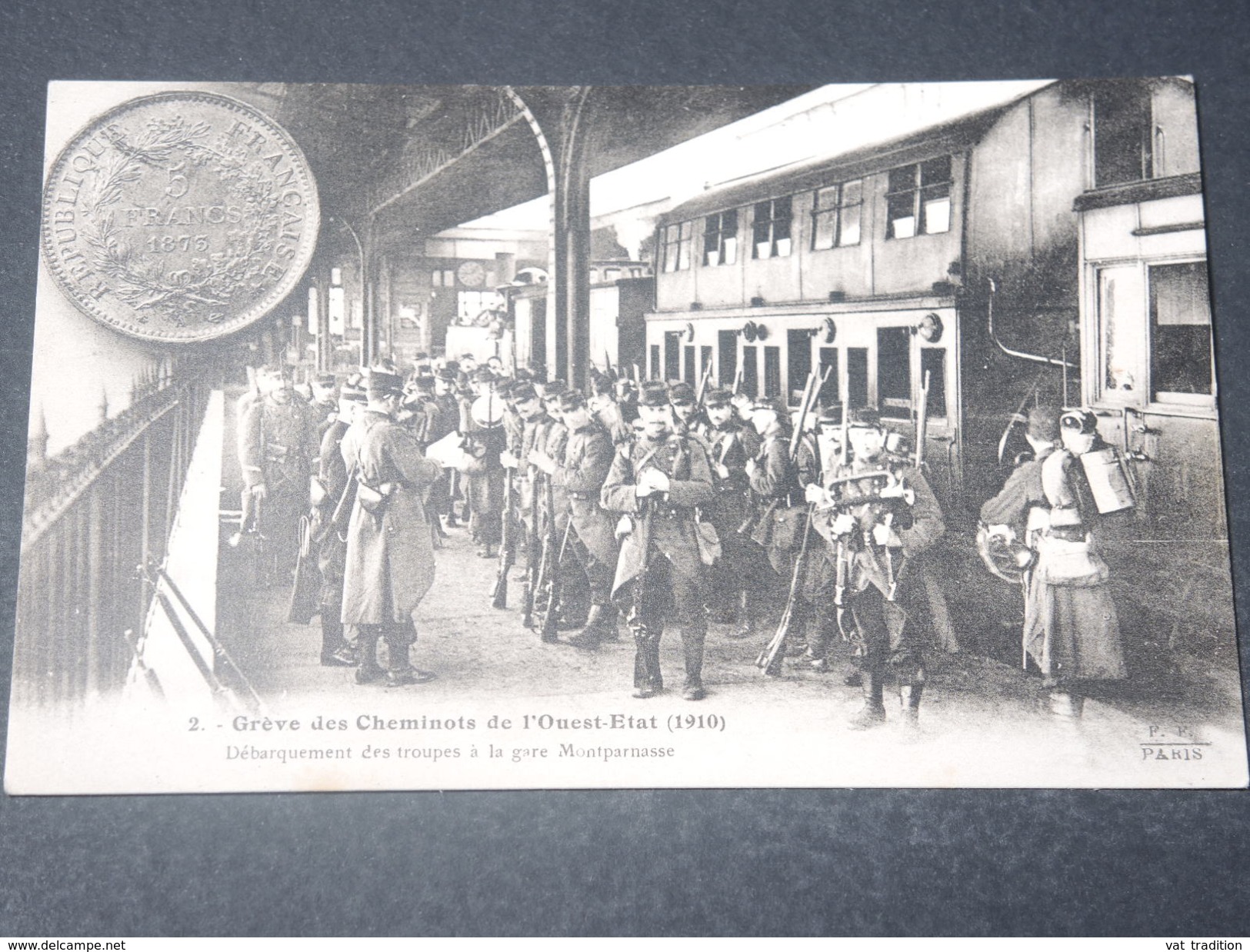 FRANCE - Carte Postale De La Grève Des Cheminots En 1910 , Débarquement Des Troupes à Montparnasse -  L 11495 - Streiks