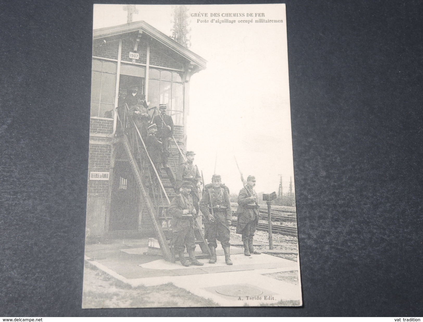 FRANCE - Carte Postale De La Grève Des Cheminots En 1910 , Poste D 'Aiguillage Occupé Militairement -  L 11497 - Streiks