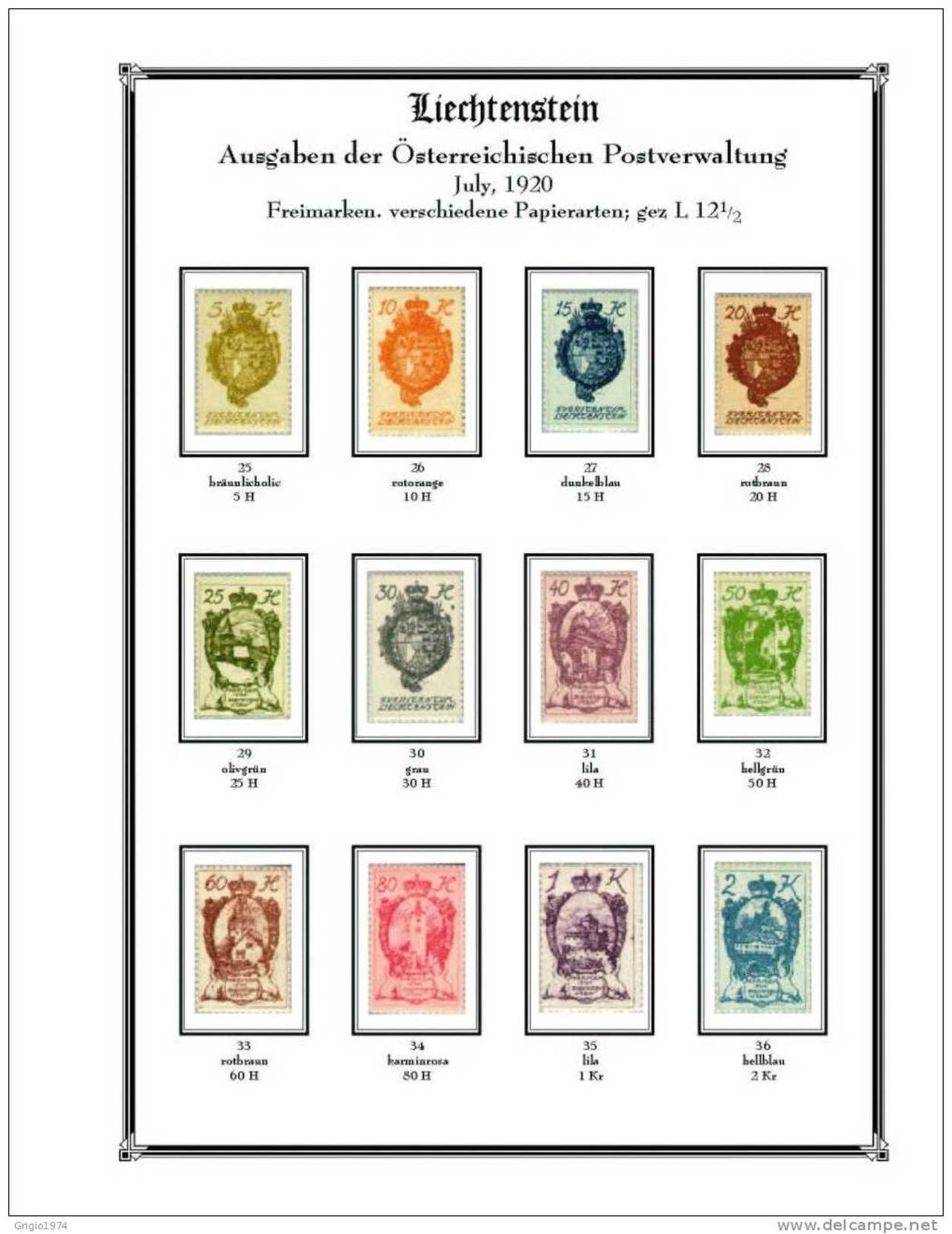 ALBUM IN PDF DEL LIECHTENSTEIN Dal 1912 Al 2006 - Collezioni (in Album)