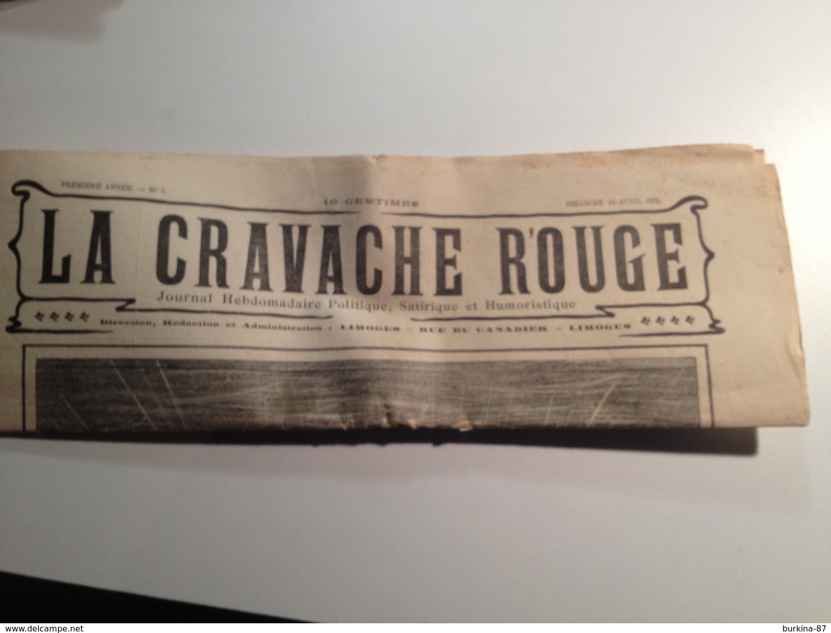 La CRAVACHE ROUGE , 1904, Journal Hebdomadaire, Politique, Satirique, Et Humoristique N° 3 - Autres & Non Classés