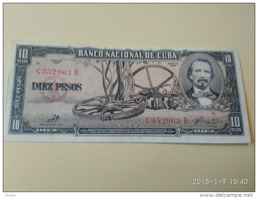 10 Pesos 1960 - Cuba
