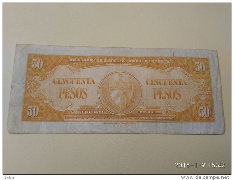 50pesos 1958 - Cuba