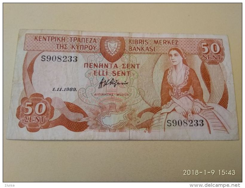 50 Sent 1989 - Cyprus