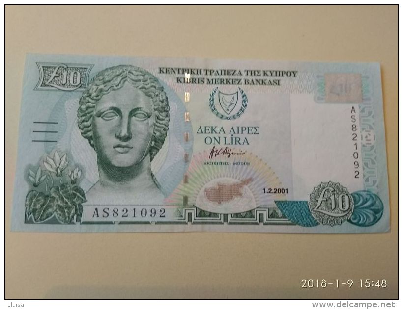 10 On Lira 2001 - Zypern