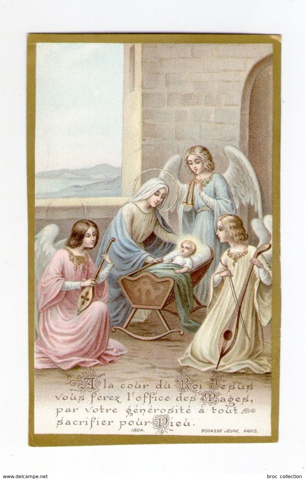 Jésus, Marie Et Anges Musiciens, Office Des Mages, Offices De La Crèche, Noël, Nativité, éd. Bouasse Jeune - Santini