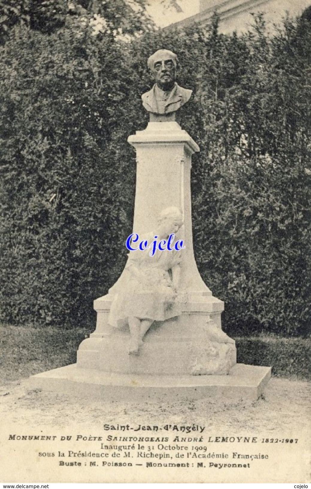 17 - Saint-Jean-d'Angély - Monument Du Poète Saintongeais André Lemoyne - Saint-Jean-d'Angely