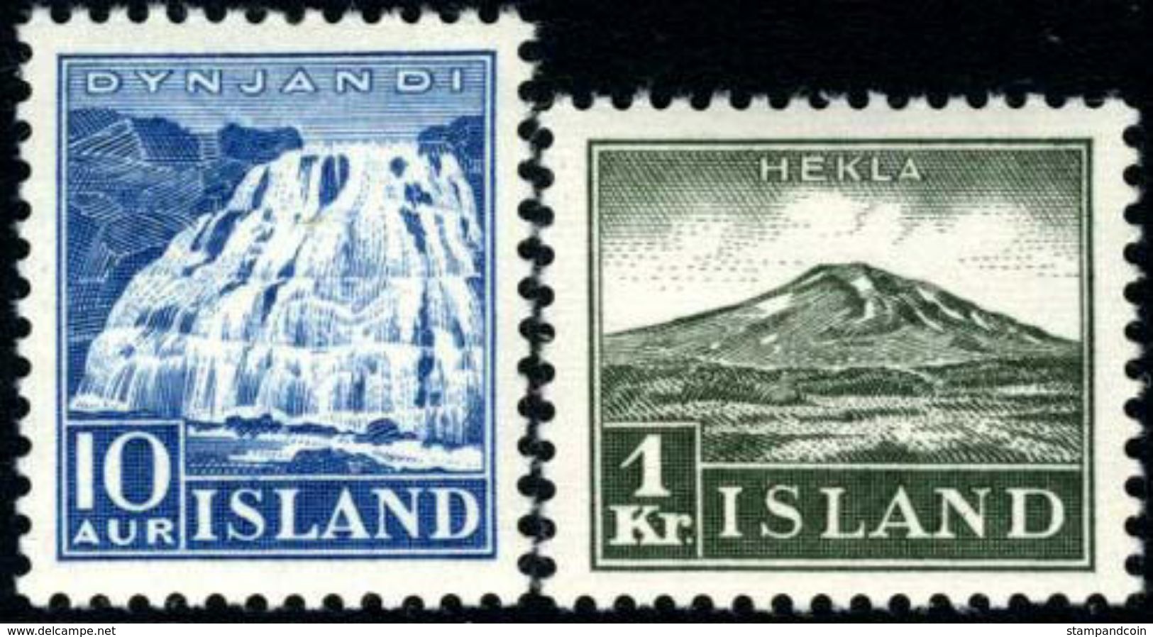 Iceland #193-194 (Michel 181-182)  Mint Never Hinged Set  Of 1935 - Ongebruikt