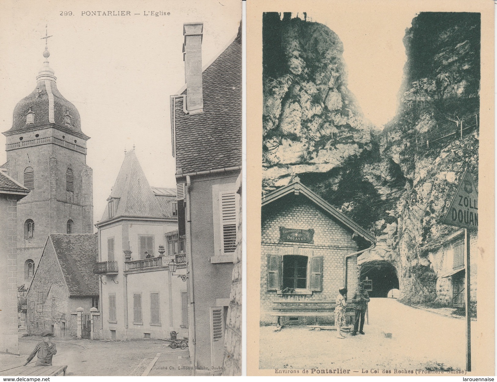 25 - PONTARLIER - Lot de 45 cartes