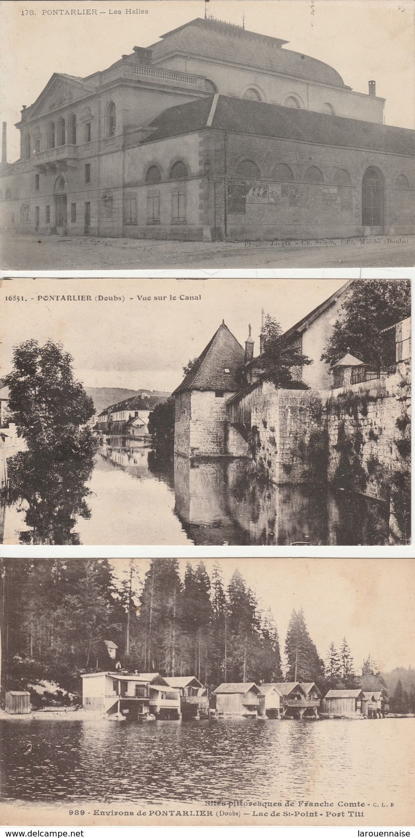 25 - PONTARLIER - Lot de 45 cartes