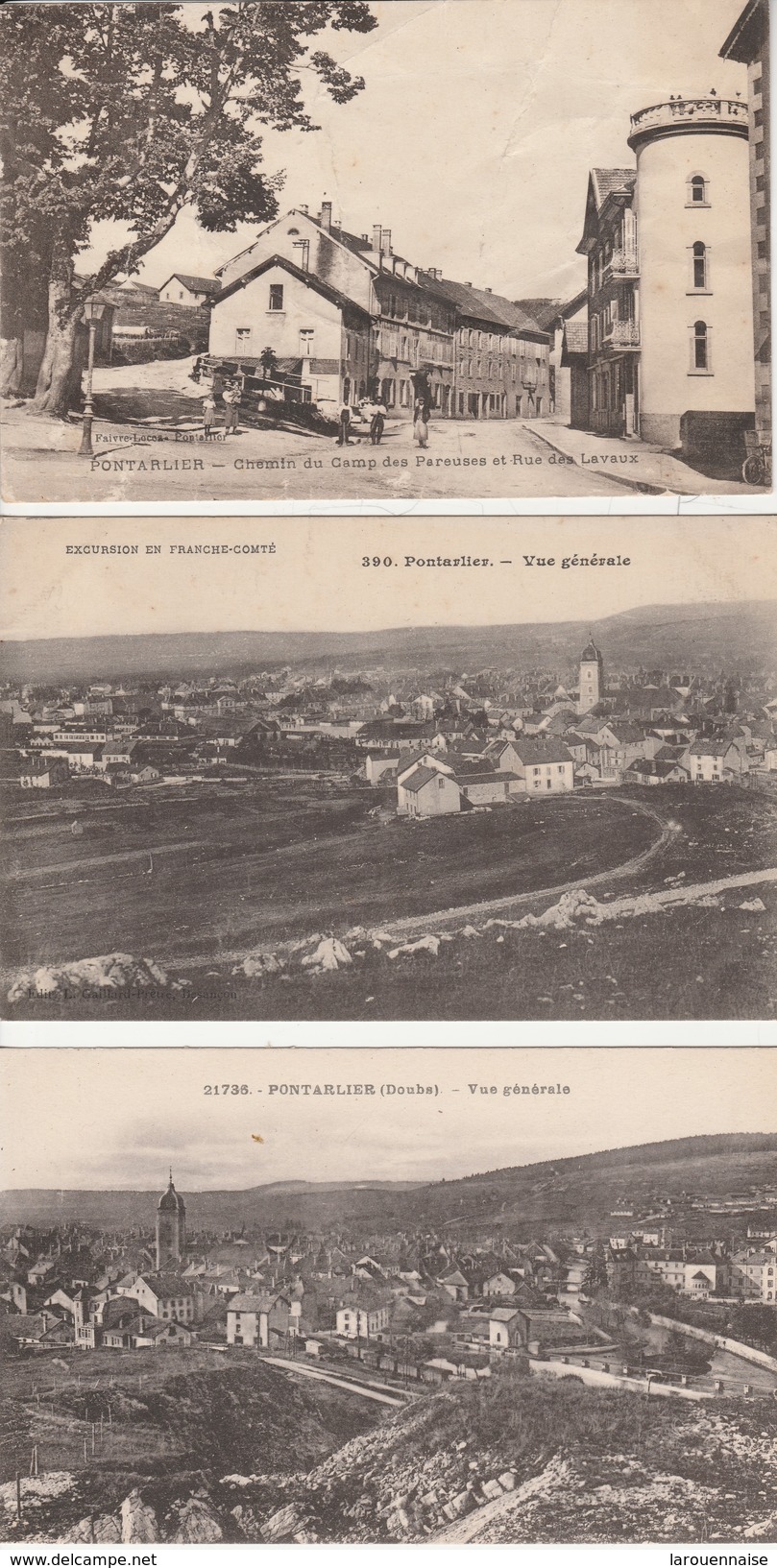 25 - PONTARLIER - Lot de 45 cartes