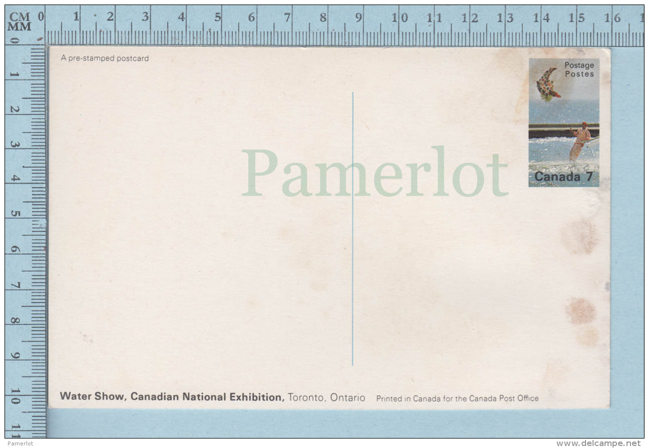 Canada  - Clown Wather Show, National Exibition Toronto Ontario, Pre-stamped Postcard 7&cent;  - Carte Postale PostCard - Wasserski