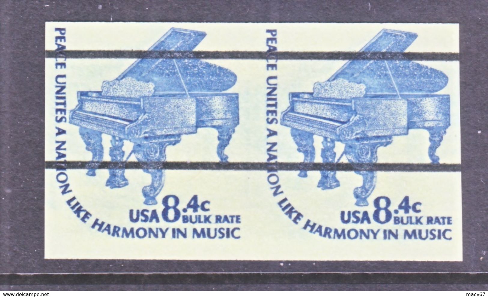 U.S.  1615 C F    (o)   IMPERF.  COIL  PAIR  PIANO - Errors, Freaks & Oddities (EFOs)