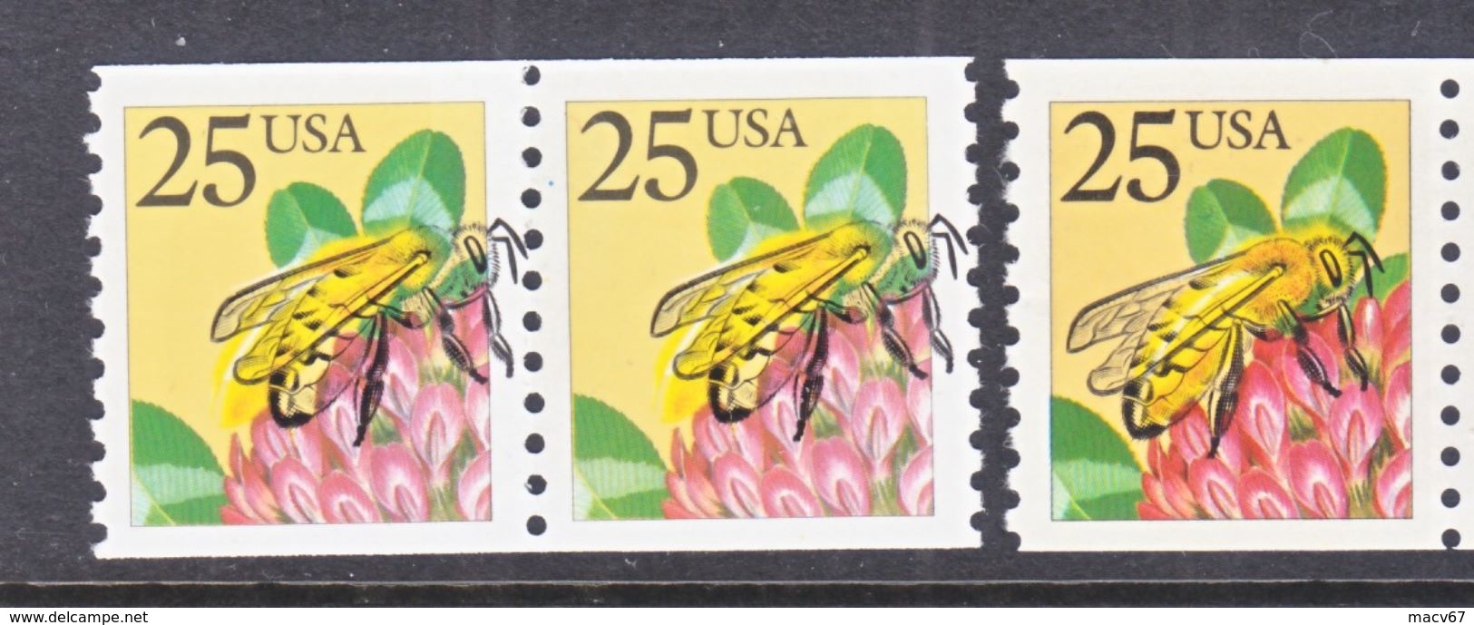 U.S.  2281    **   FAST  BEE  PAIR - Errors, Freaks & Oddities (EFOs)