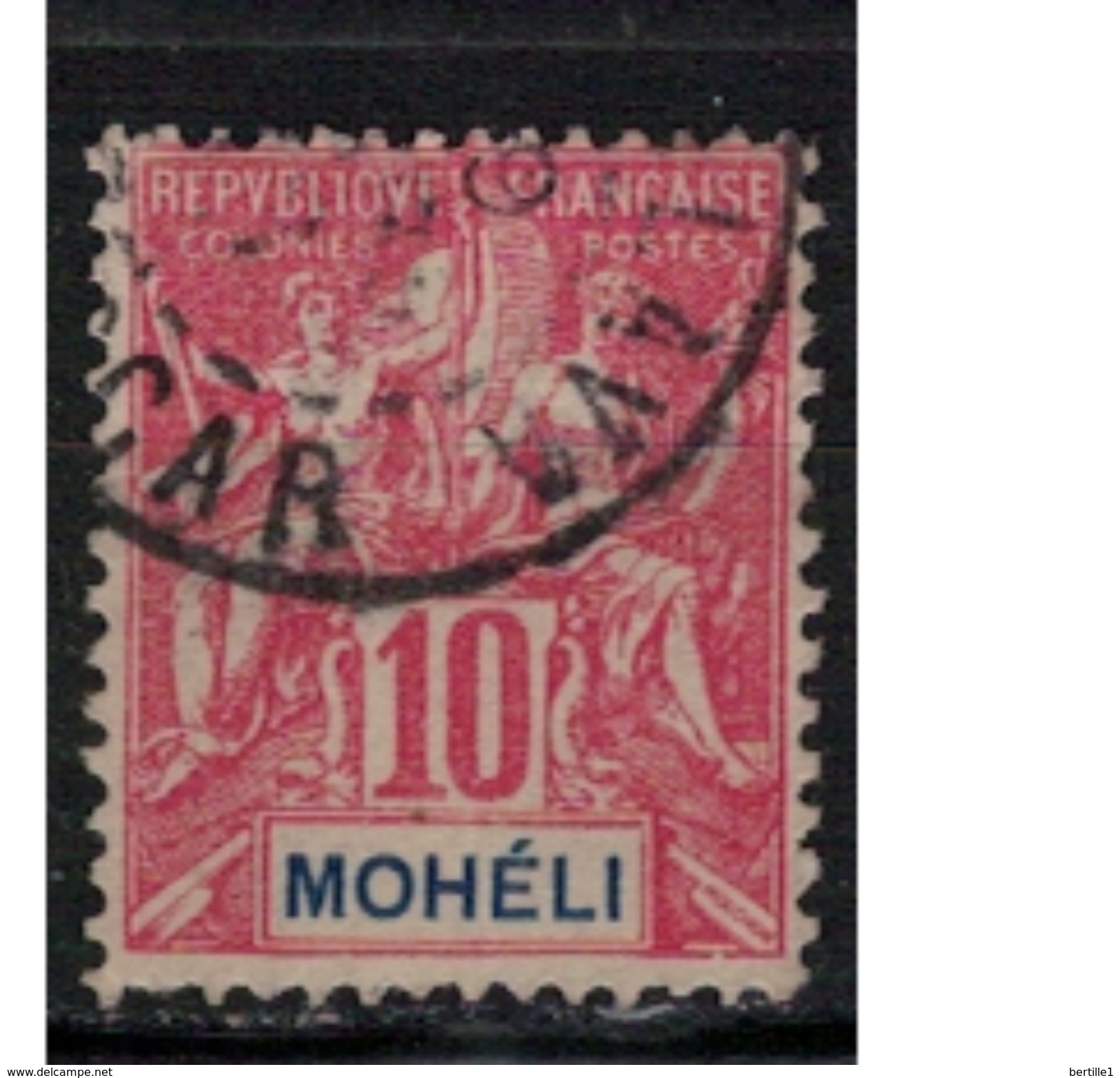 MOHELI       N°  YVERT      5    ( 2 )             OBLITERE       ( O   2/37  ) - Usados