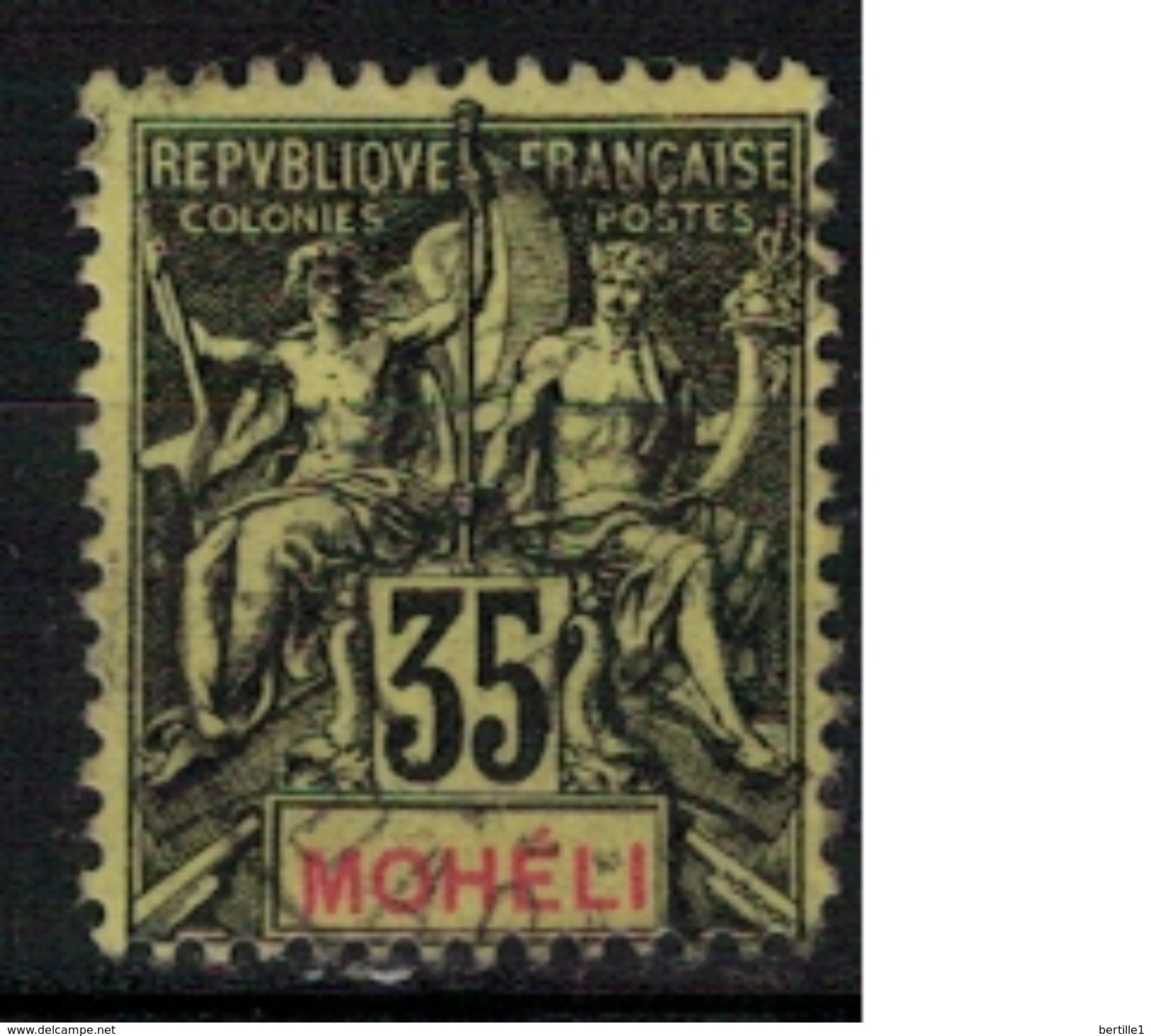 MOHELI       N°  YVERT      9     ( 1 )        OBLITERE       ( O   2/37  ) - Used Stamps