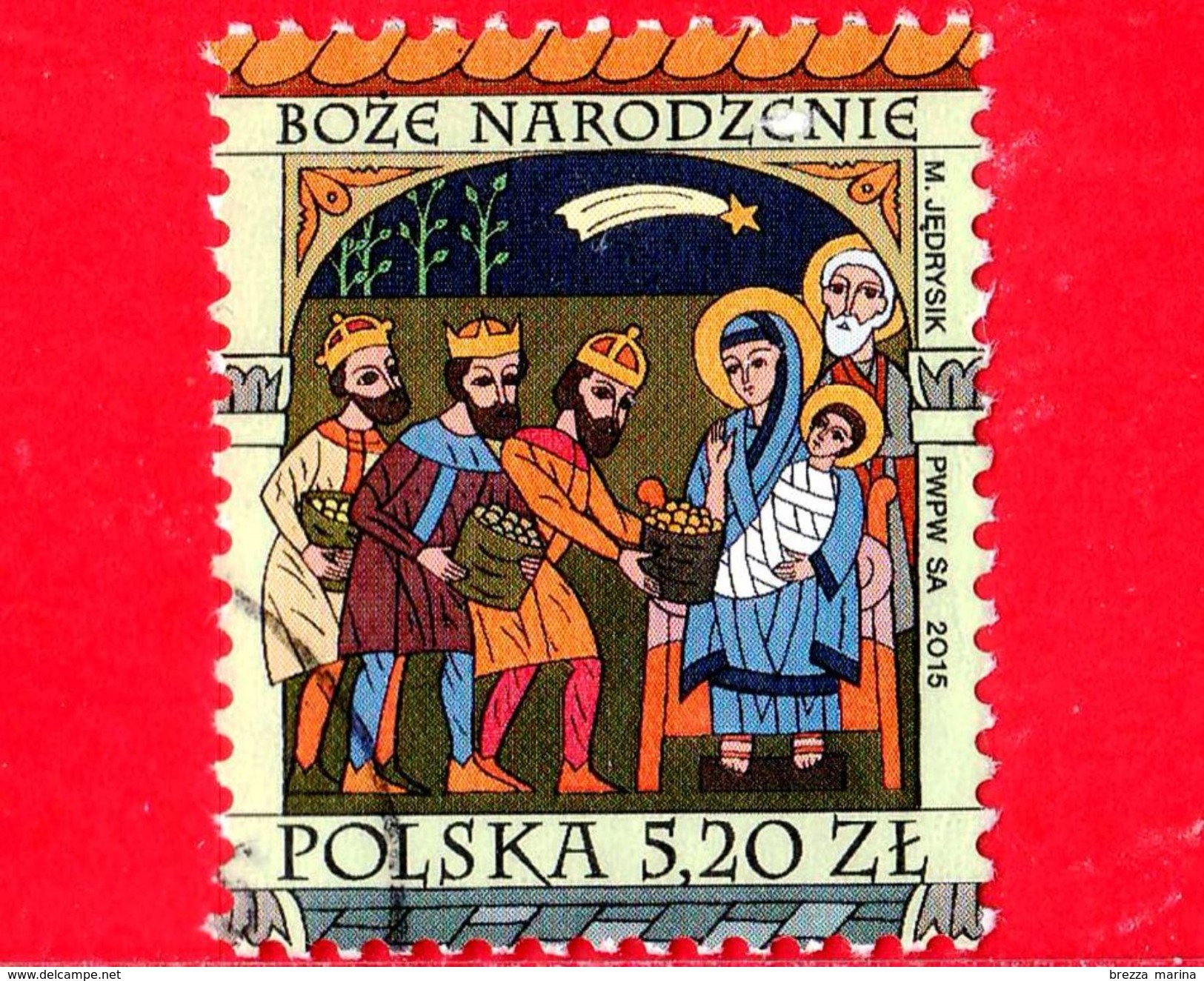POLONIA - Usato - 2015 - Natale - Christmas - Adorazione Dei Magi - 5.20 - Usati