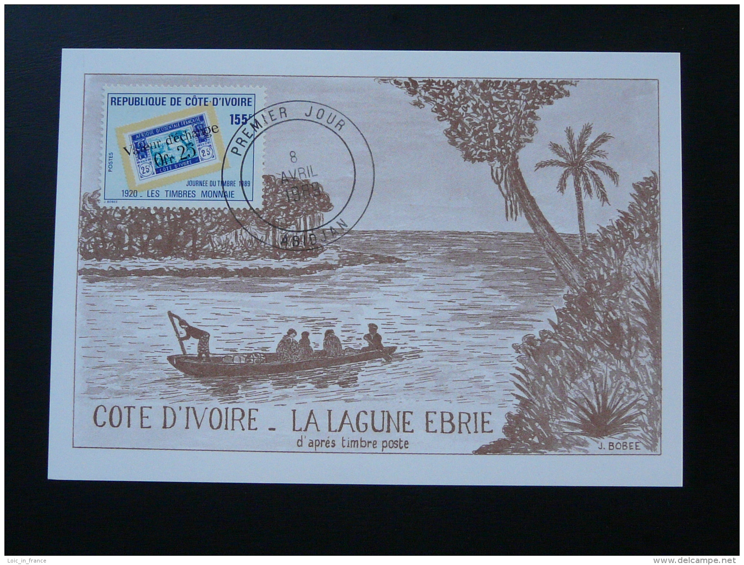 Carte Maximum Card Lagune Ebrie Cote D'Ivoire 1989 (tirage 250 Ex) - Côte D'Ivoire (1960-...)