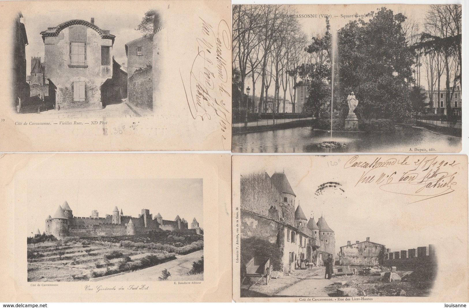 18 / 1 / 143  -  LOT  DE  20  CPA  DE  CARCASSONNE  ( 11 )  Toutes Scanées - 5 - 99 Postcards