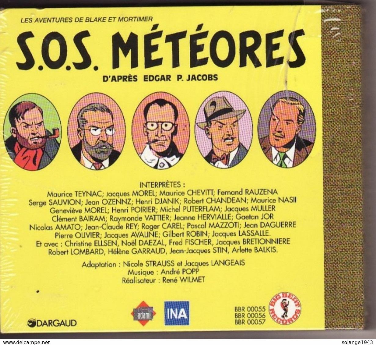 Sos Meteores BLAKE ET MORTIMER " Rare " CD Audio ( COMME NEUF SOUS BLISTER ! Jamais Ouvert Très Très Bon état - Blake Et Mortimer