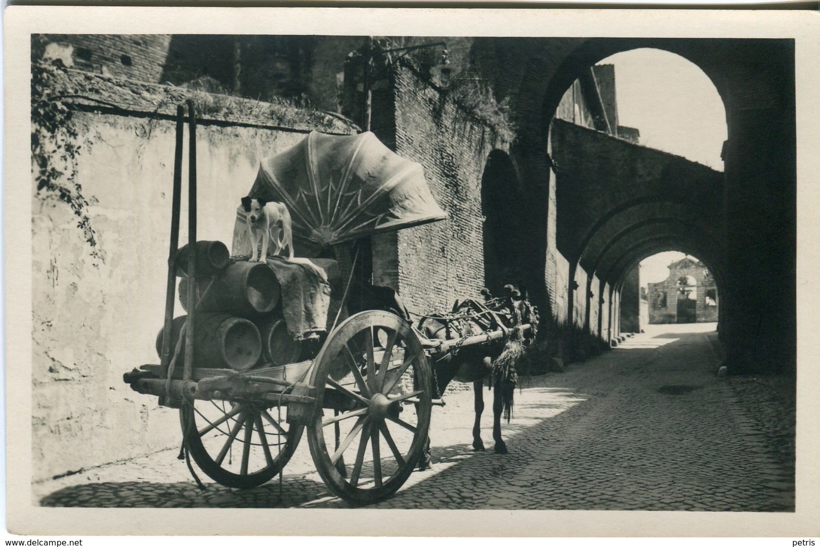 Roma. Via SS.Giovanni E Paolo. Caratteristico Carro Da Vino - Lot.1381 - Transportmiddelen
