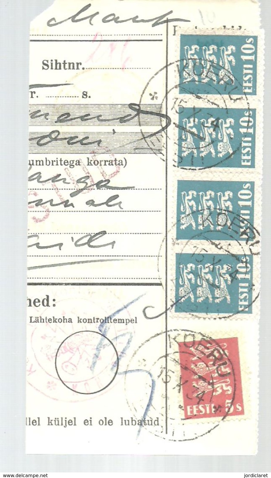 TELEGRAMME ?  1934 - Estonia