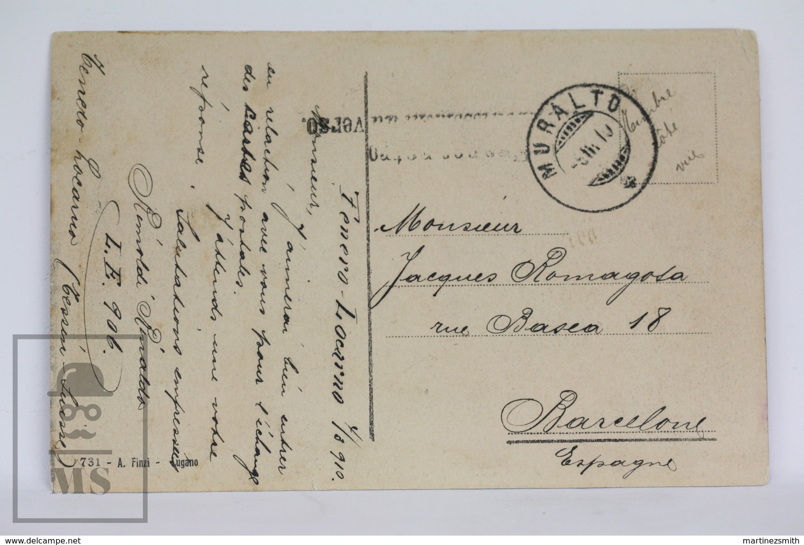 Old Postcard Switzerland - Gordola E Tenero - Posted 1910 - Gordola