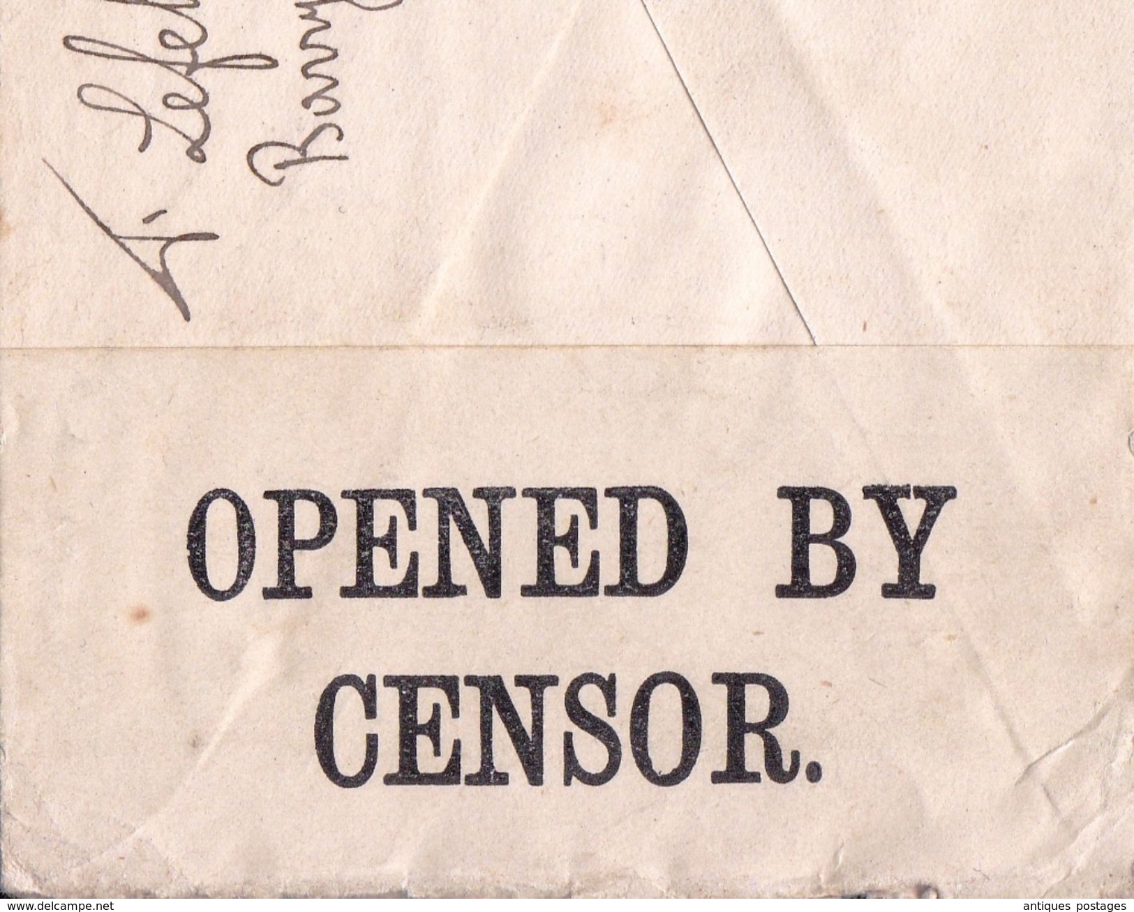 Lettre Rhinebeck New York USA Censure Censor 1919 Tournai Belgique WW1