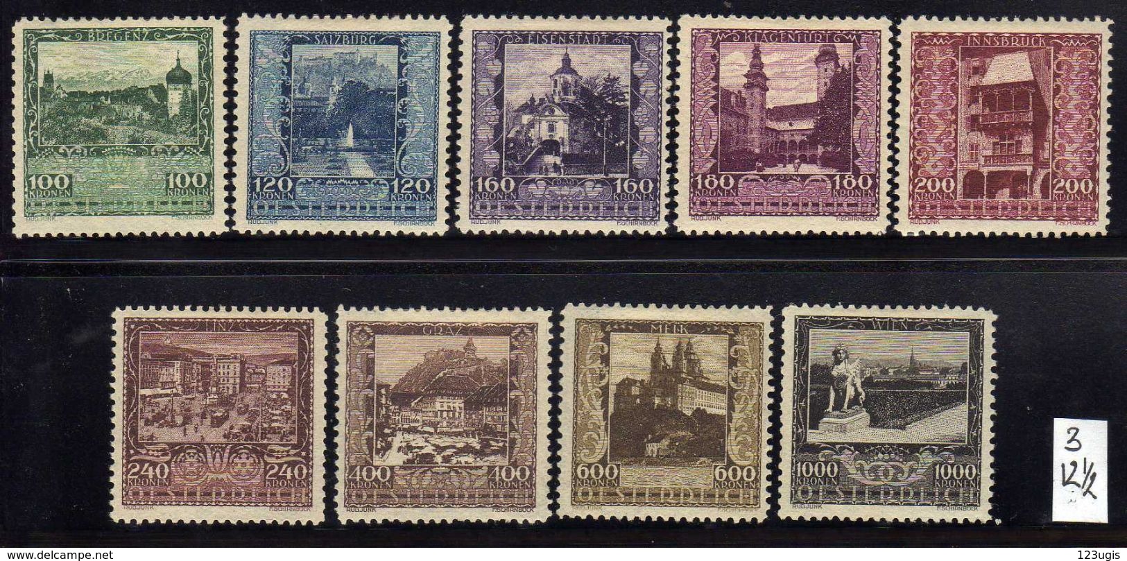 Österreich/Austria 1923 Mi 433-441 * [100118LAIII] - Unused Stamps