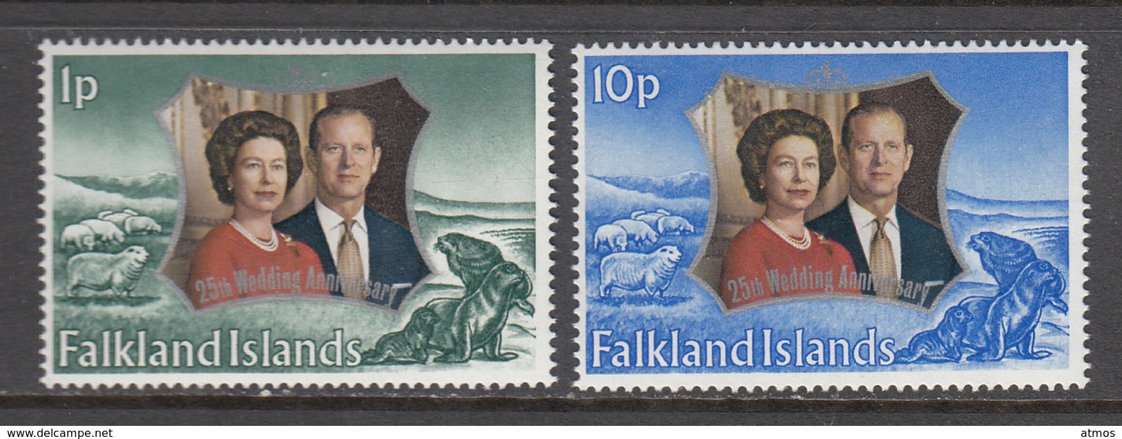 Falkland Island MNH Michel Nr 218/19 From 1972 / Catw 1.70 EUR - Falklandeilanden