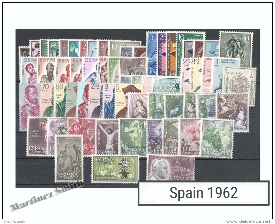 Complete Year Set Spain 1962 - 75 Values - Yv. 1079-1147 / Ed. 1406-1480, MNH - Años Completos