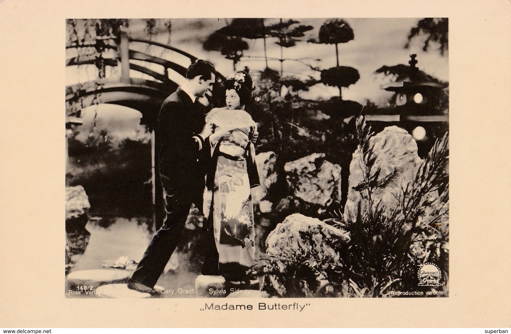 CINÉMA : CARY GRANT & SYLVIA SIDNEY In MADAME BUTTERFLY - CARTE VRAIE PHOTO / REAL PHOTO POSTCARD ~ 1932 - ROSS (ab342) - Actors