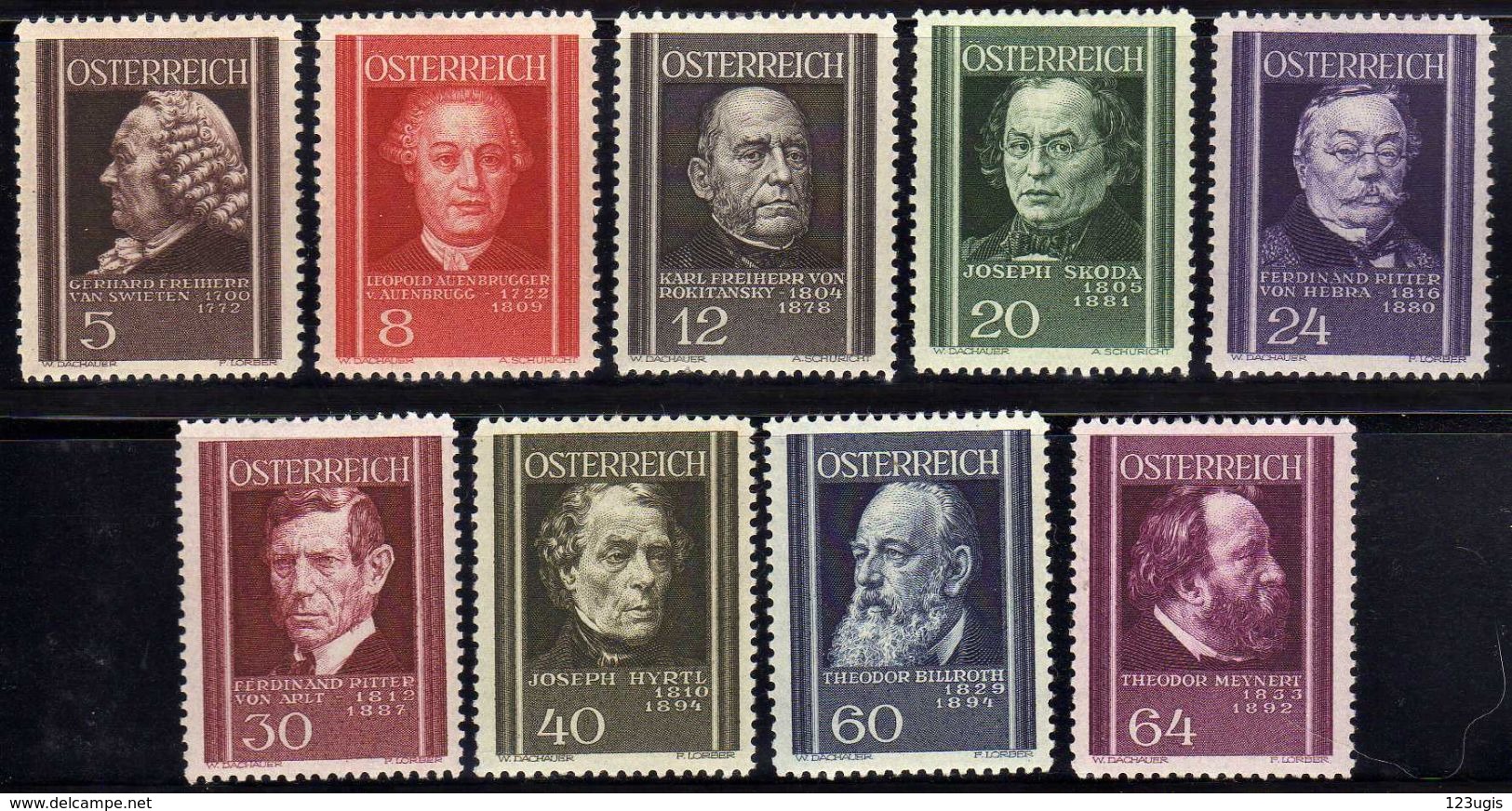 Österreich/Austria 1936 Mi 649-657 * [100118LAIII] - Unused Stamps