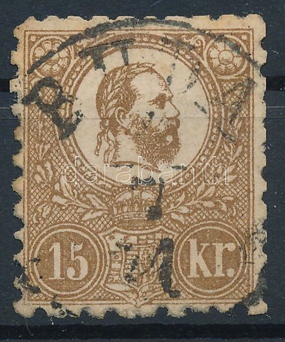 O 1871 Kőnyomat 15kr ,,BUDA' (rövid Fogak) - Sonstige & Ohne Zuordnung