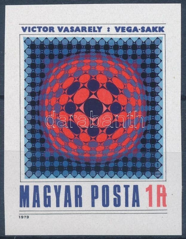 ** 1979 V. Vasarely: Vega-Sakk Vágott Sor (3.000) - Sonstige & Ohne Zuordnung
