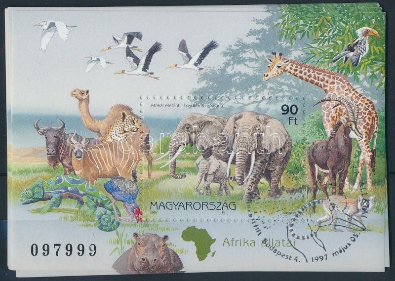 O 1997 Földrészek állatai (I.) - Afrika 11 Db Blokk Elsőnapi Bélyegzéssel (16.500) - Sonstige & Ohne Zuordnung
