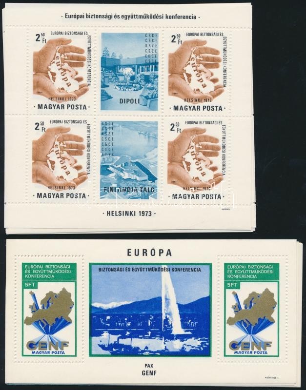 ** 1973-1974 Europa, Helsinki és Genf 14-14 Db Blokk (12.600) - Altri & Non Classificati