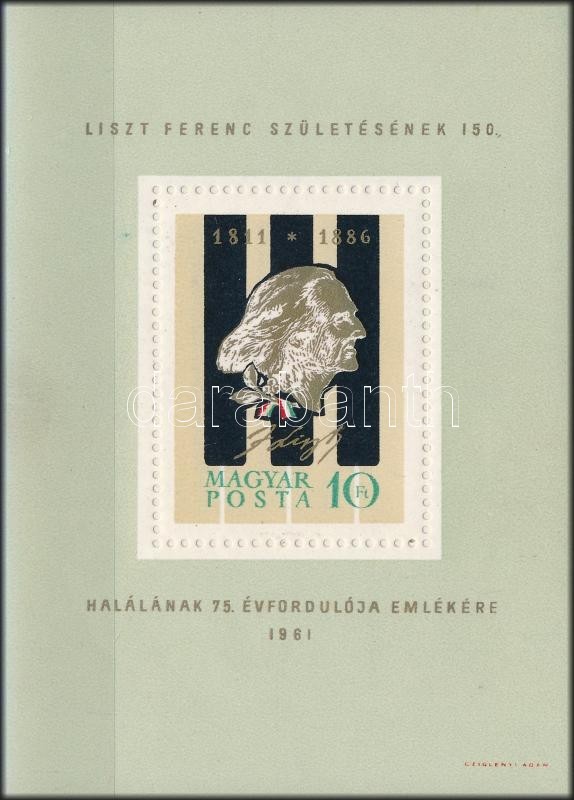 ** 1961 Liszt Ferenc (I.) 10 Db Blokk (20.000) - Sonstige & Ohne Zuordnung