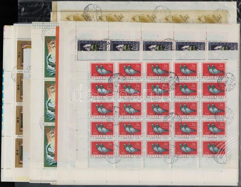 O 1950-1980 16 Klf Pecsételt Teljes ív Ill. Félív, Ebből 15 Db Záróérték (49.170) - Sonstige & Ohne Zuordnung