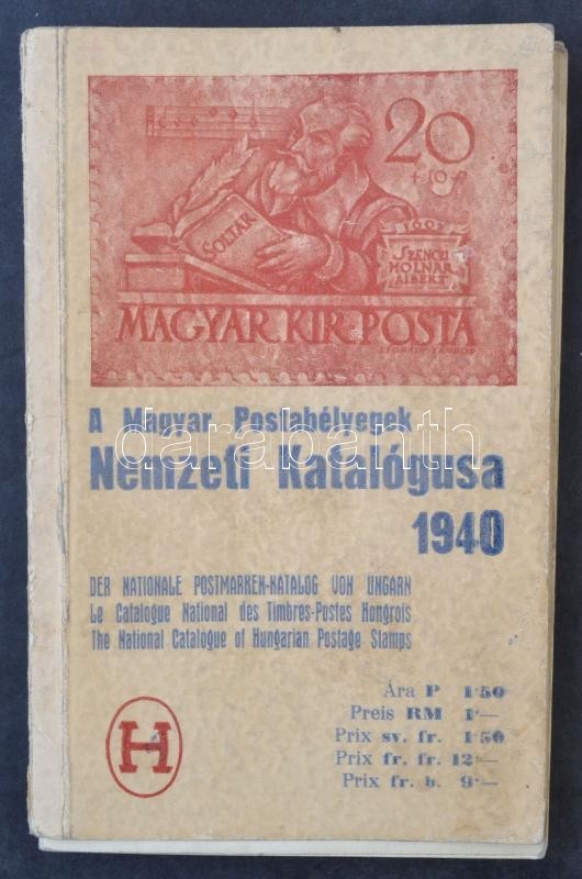 Magyar Postabélyegek Nemzeti Katalógusa 1940 - Sonstige & Ohne Zuordnung