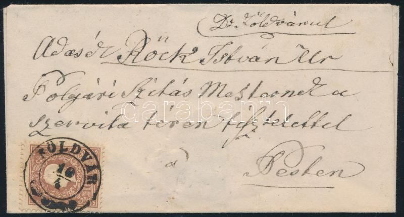 1860 Levél 10kr Luxus Bélyegzéssel ,,FÖLDVÁR' - ,,PESTH' (5.000+) - Sonstige & Ohne Zuordnung