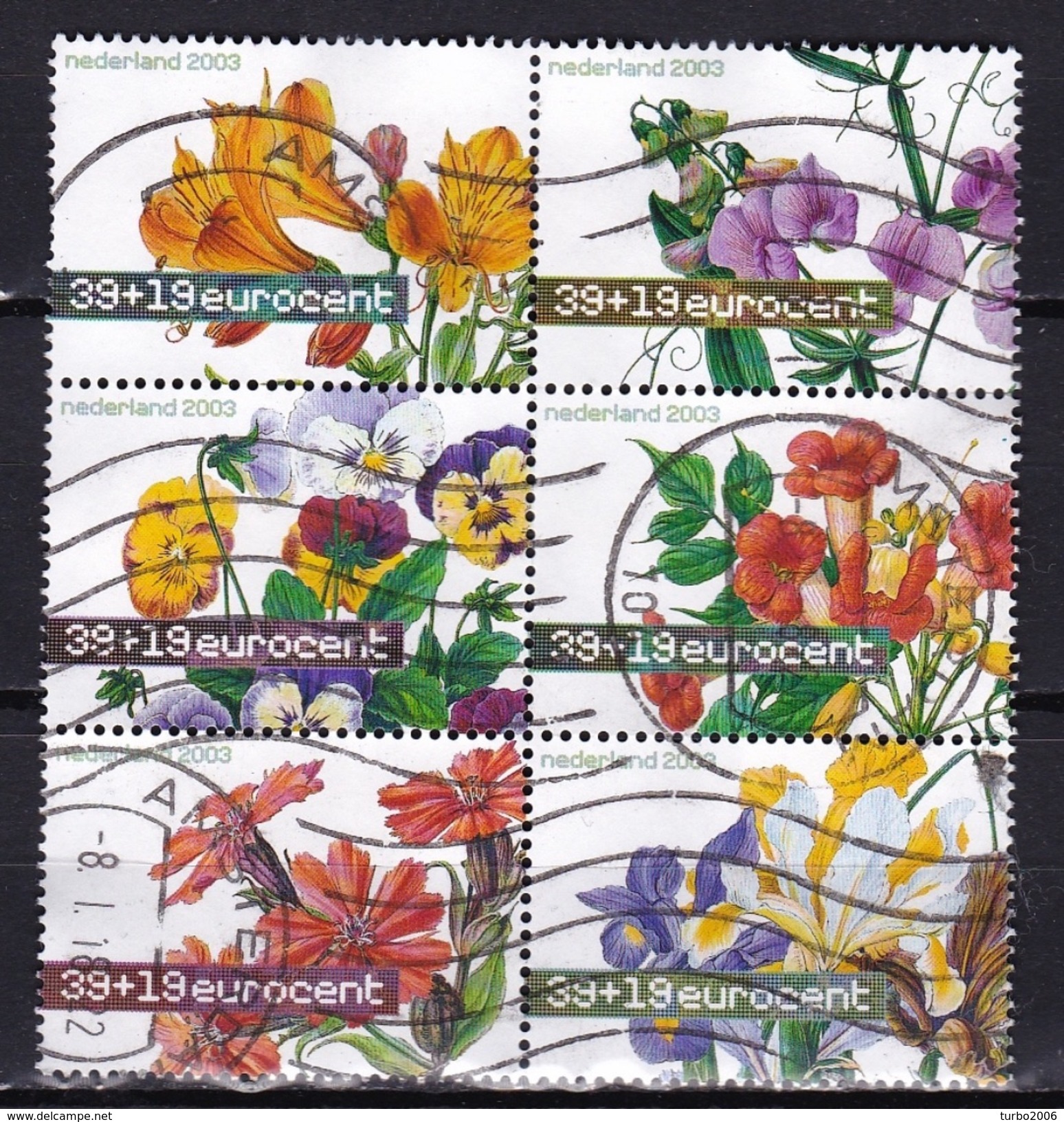 2003 Zomerzegels Complete Gestempelde Serie In Blokje € 0,39 + 0,19  NVPH 2164 / 2169 - Gebruikt