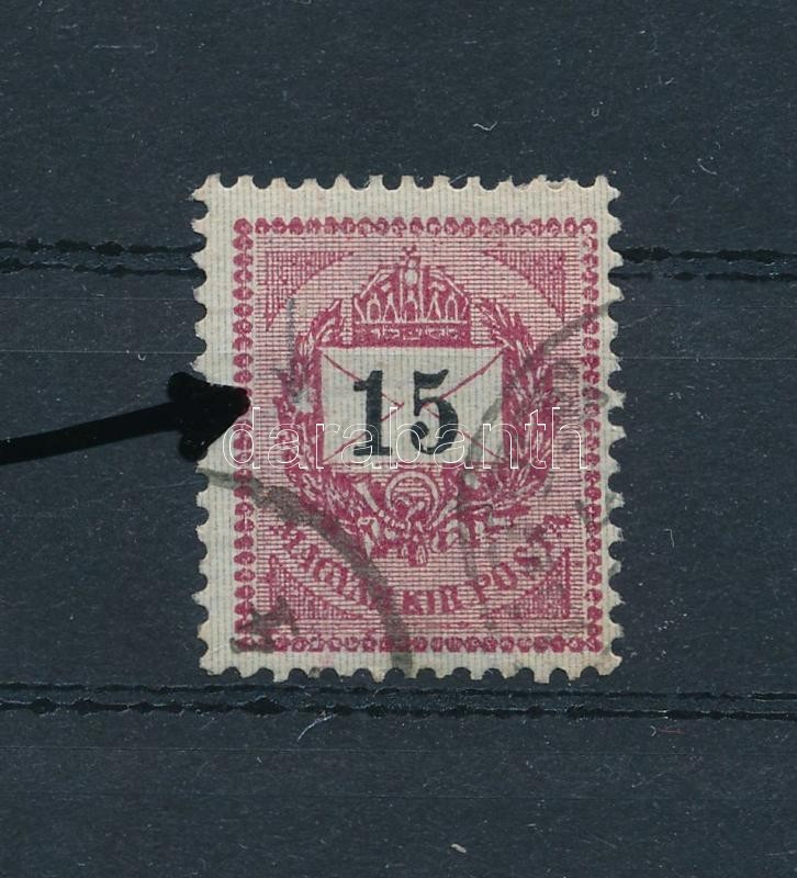 O 1889 15kr 'körte' Javítással (MBK E2-E3) / With Retouche - Sonstige & Ohne Zuordnung