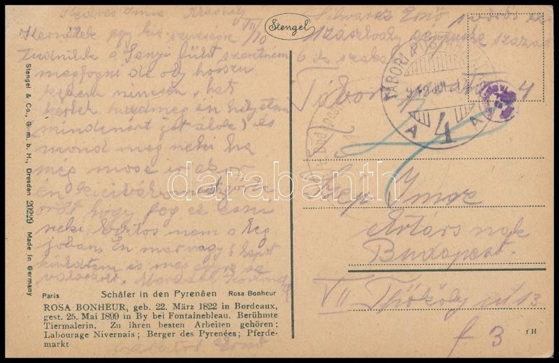 1919 Tábori Posta Képeslap 'TP 4 A' - Sonstige & Ohne Zuordnung