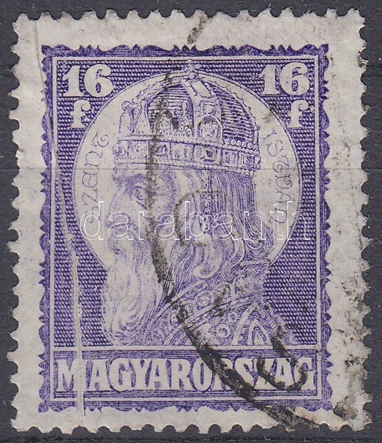 ** O 1929 Szent István 16f Papírráncos Bélyeg / Mi 456 With Paper Crease - Sonstige & Ohne Zuordnung