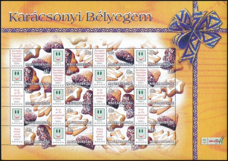 ** 2004 Karácsonyi Bélyegem - Sütemények Promóciós Teljes ív Sorszám Nélkül (11.000) - Other & Unclassified