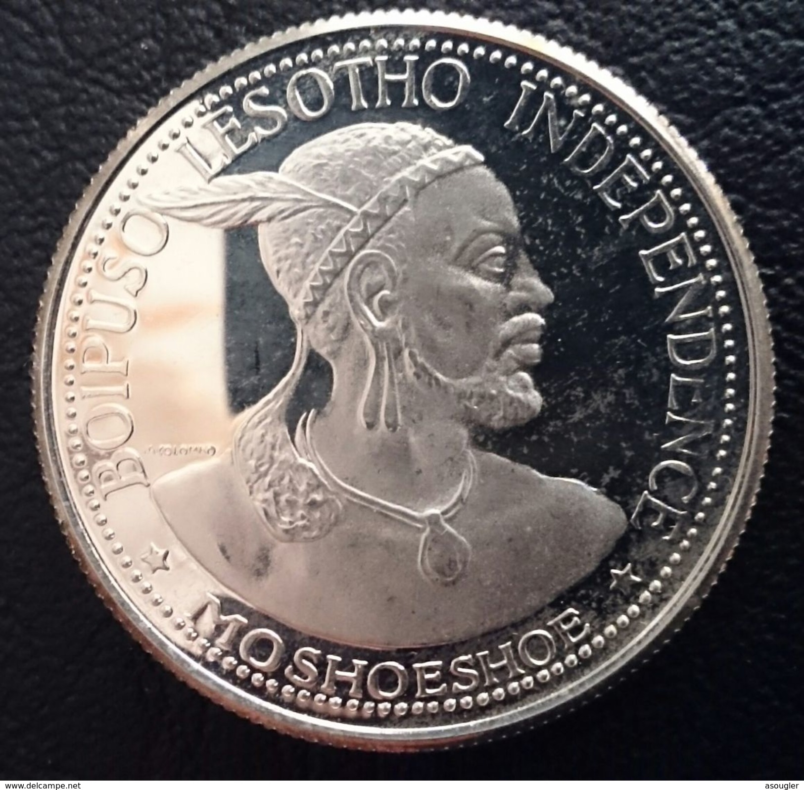 Lesotho 50 Licente 1966 Silver Proof "Independence Attained" Free Shipping Via Registered Air Mail - Lesotho
