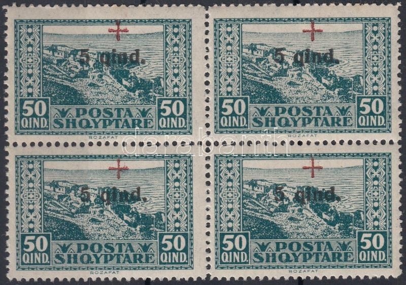 ** 1924 Vöröskereszt 50Q Négyestömb Mi 99 - Sonstige & Ohne Zuordnung