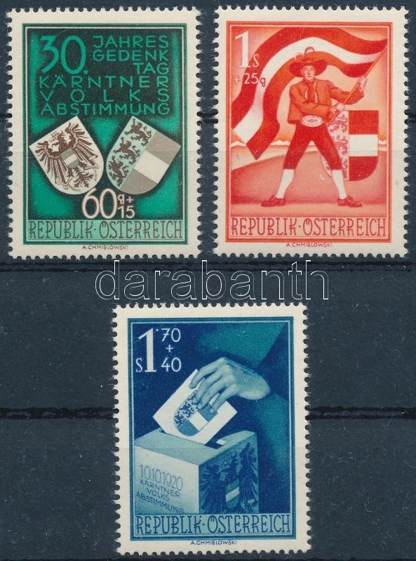 ** 1950 Népszavazás Sor Mi 952-954 (Mi EUR 130.-) - Sonstige & Ohne Zuordnung